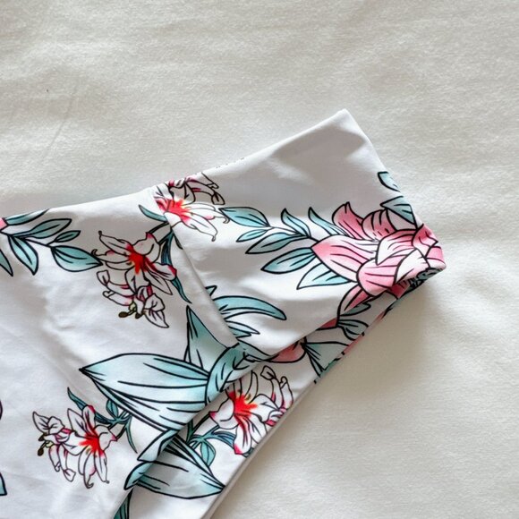 Zaful bikini bottoms white floral bathing suit medium us size 6 womens swimsuit - Picture 5 of 11